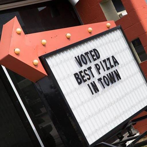 Voted Best Pizza In Town Sign